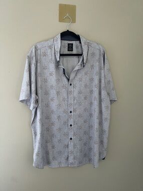 Michael Strahan Slim Fit Floral Short Sleeve Shirt XXL